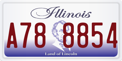 IL license plate A788854