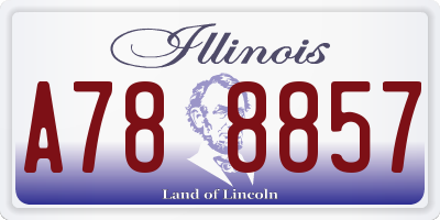 IL license plate A788857
