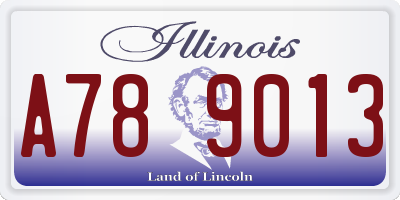 IL license plate A789013