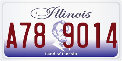IL license plate A789014