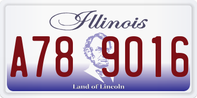 IL license plate A789016