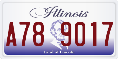IL license plate A789017