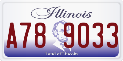 IL license plate A789033