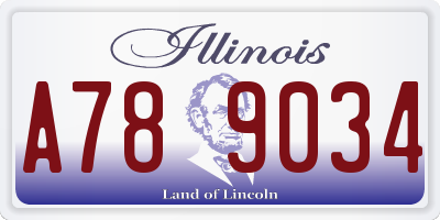 IL license plate A789034