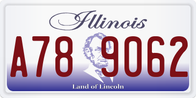 IL license plate A789062