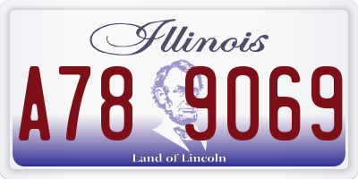 IL license plate A789069