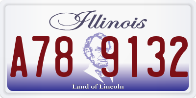 IL license plate A789132