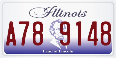 IL license plate A789148