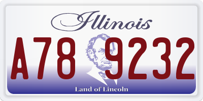 IL license plate A789232