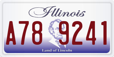 IL license plate A789241