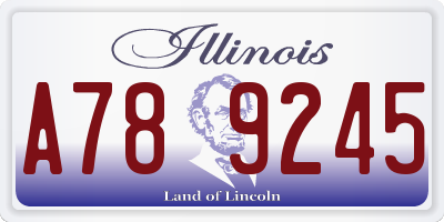 IL license plate A789245