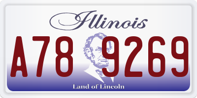 IL license plate A789269