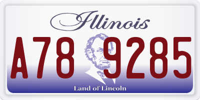 IL license plate A789285
