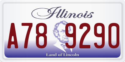 IL license plate A789290