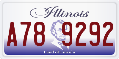 IL license plate A789292