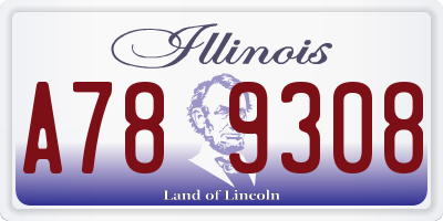 IL license plate A789308