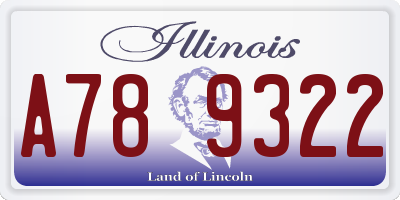 IL license plate A789322