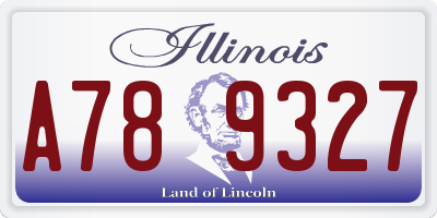 IL license plate A789327