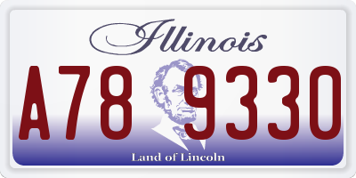 IL license plate A789330
