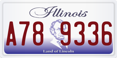 IL license plate A789336