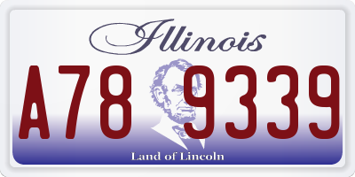 IL license plate A789339