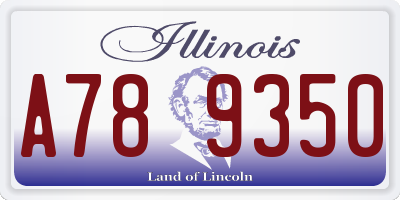 IL license plate A789350