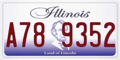 IL license plate A789352