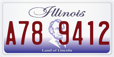 IL license plate A789412