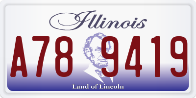 IL license plate A789419