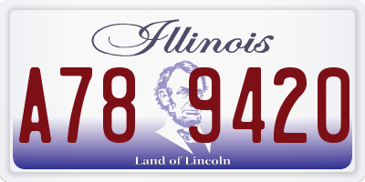 IL license plate A789420