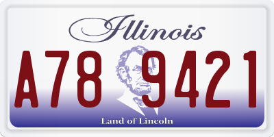 IL license plate A789421
