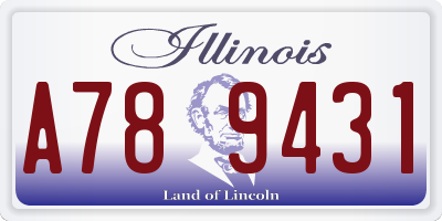 IL license plate A789431