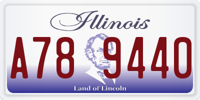 IL license plate A789440