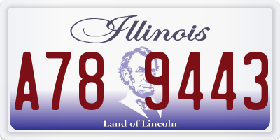 IL license plate A789443
