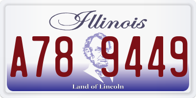 IL license plate A789449