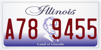 IL license plate A789455
