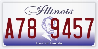 IL license plate A789457
