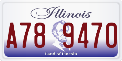 IL license plate A789470