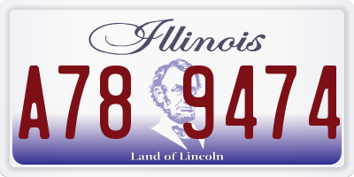 IL license plate A789474