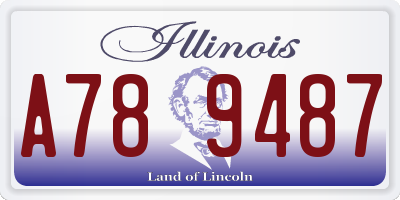 IL license plate A789487