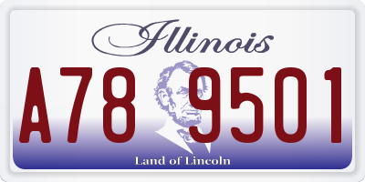 IL license plate A789501
