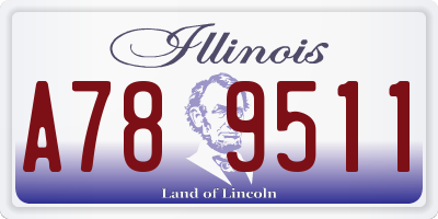 IL license plate A789511