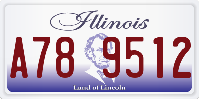 IL license plate A789512