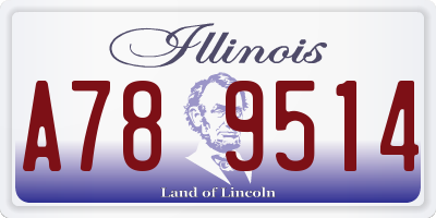 IL license plate A789514