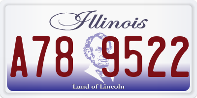 IL license plate A789522