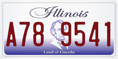 IL license plate A789541