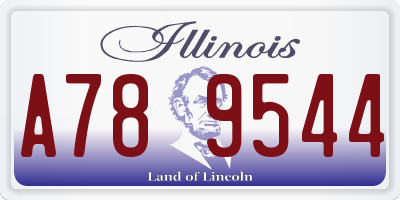 IL license plate A789544