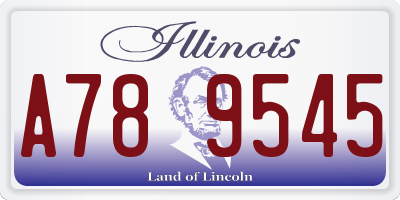 IL license plate A789545