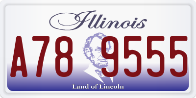 IL license plate A789555