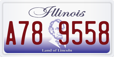 IL license plate A789558